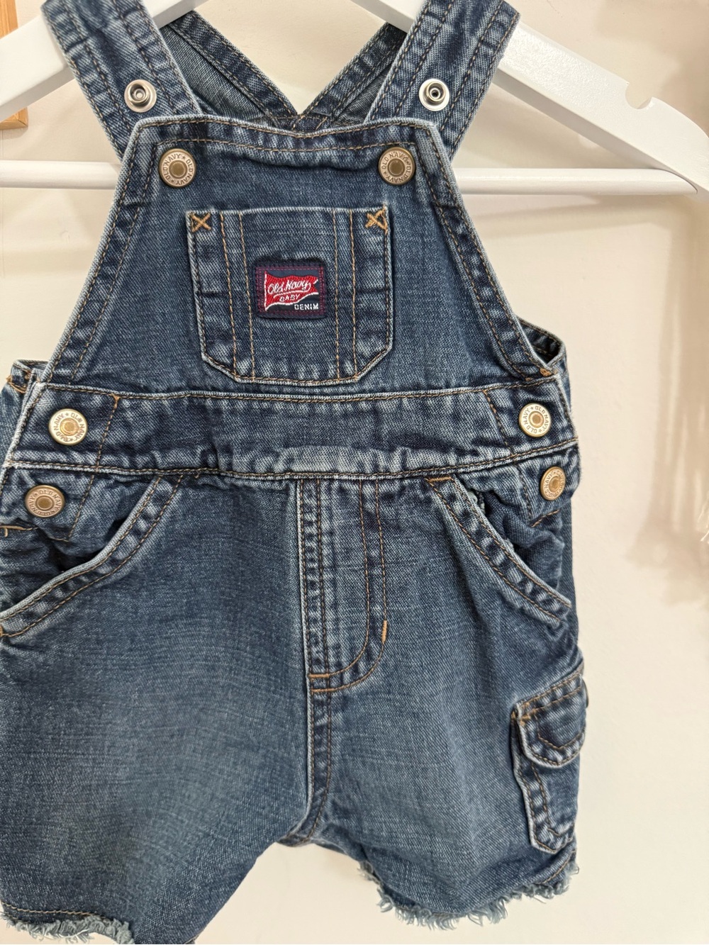 Y2K Old Navy - 0-3m - classic denim shortalls